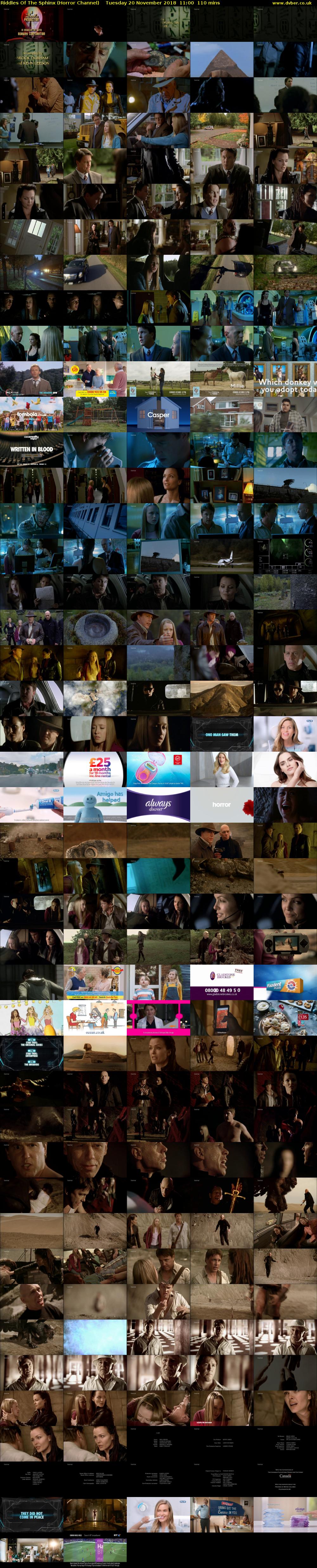 Riddles Of The Sphinx (Horror Channel) Tuesday 20 November 2018 11:00 - 12:50