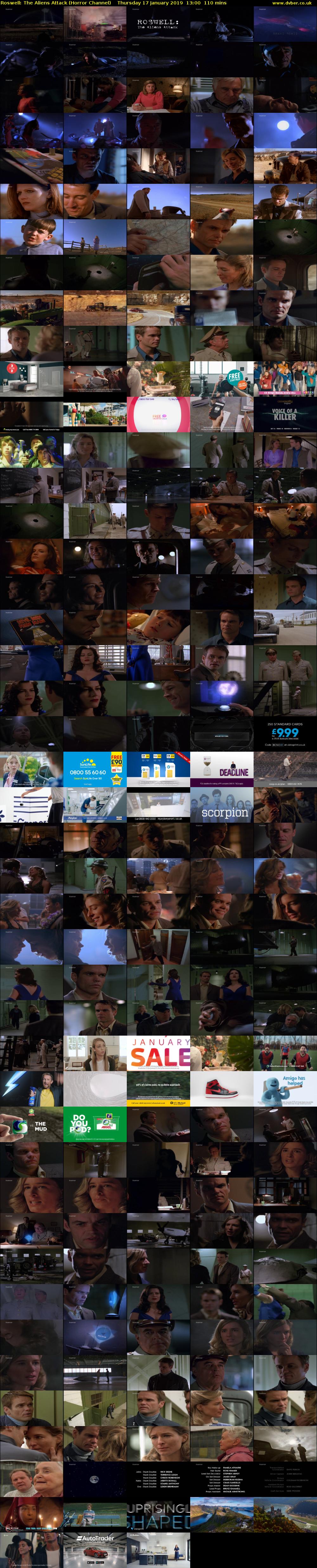 Roswell: The Aliens Attack (Horror Channel) Thursday 17 January 2019 13:00 - 14:50