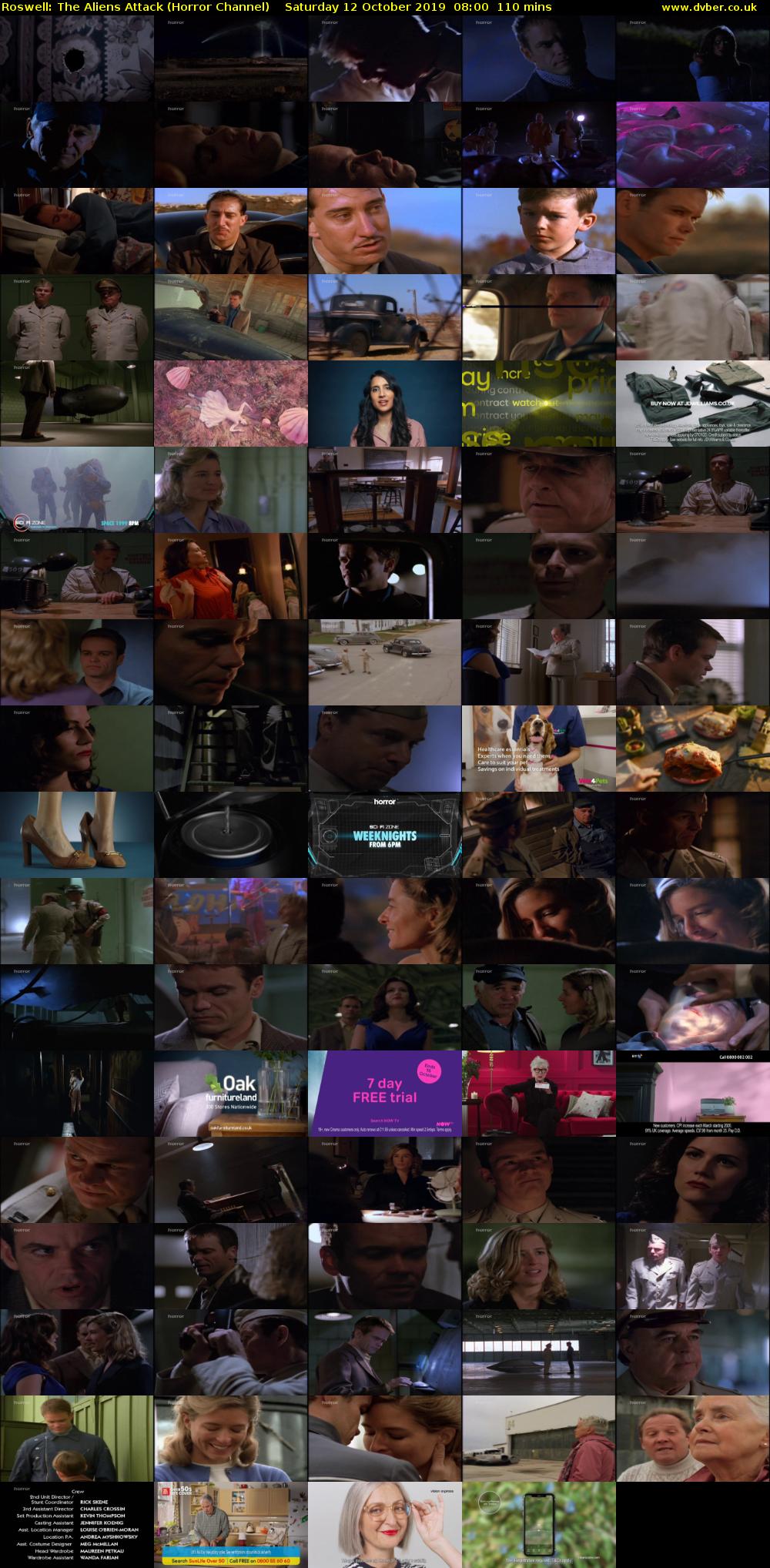 Roswell: The Aliens Attack (Horror Channel) Saturday 12 October 2019 08:00 - 09:50