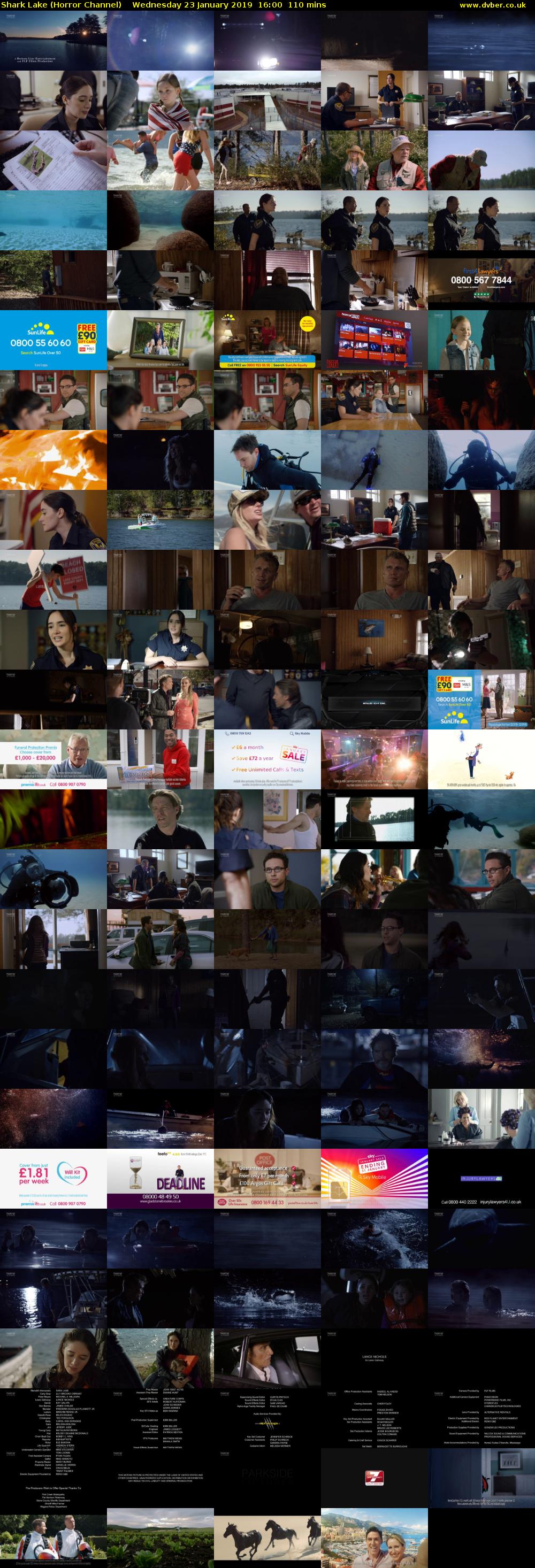 Shark Lake (Horror Channel) Wednesday 23 January 2019 16:00 - 17:50