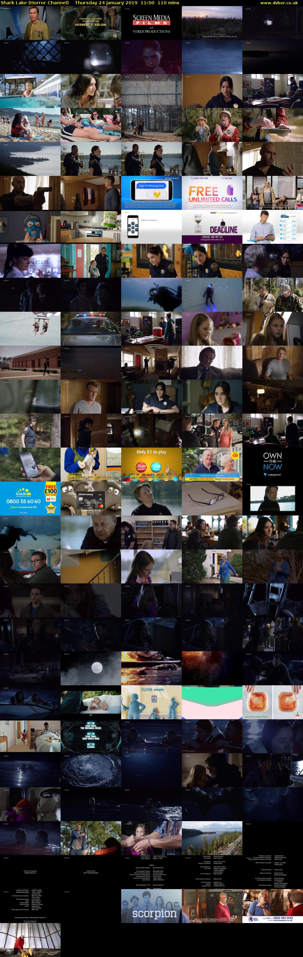 Shark Lake (Horror Channel) Thursday 24 January 2019 11:00 - 12:50