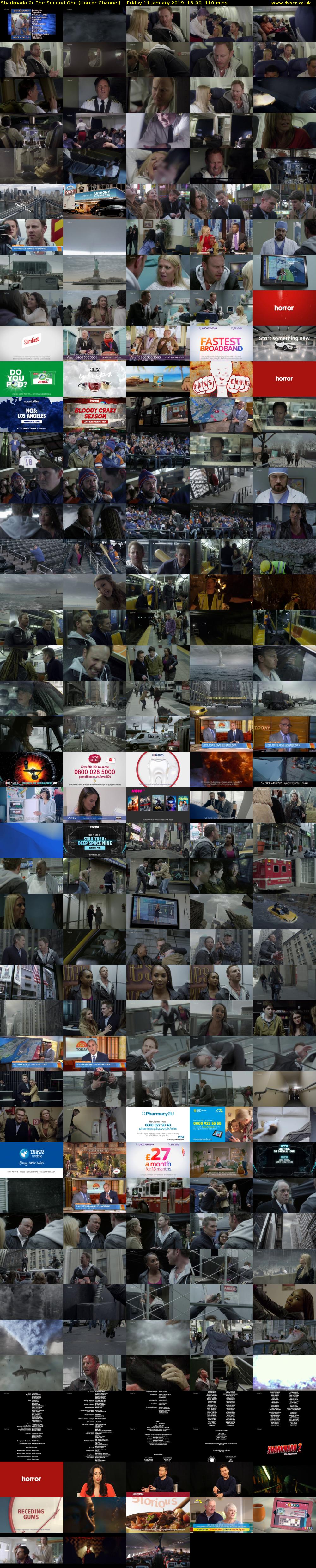 Sharknado 2: The Second One (Horror Channel) Friday 11 January 2019 16:00 - 17:50