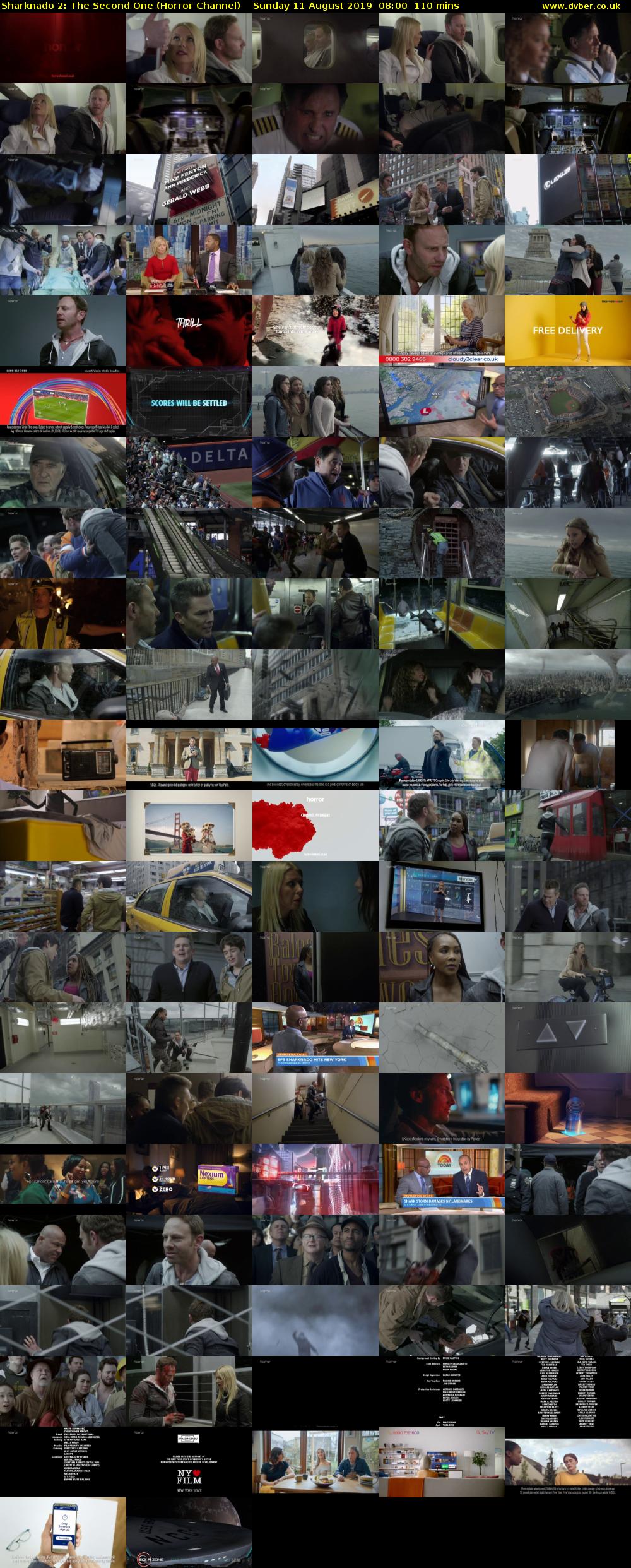 Sharknado 2: The Second One (Horror Channel) Sunday 11 August 2019 08:00 - 09:50