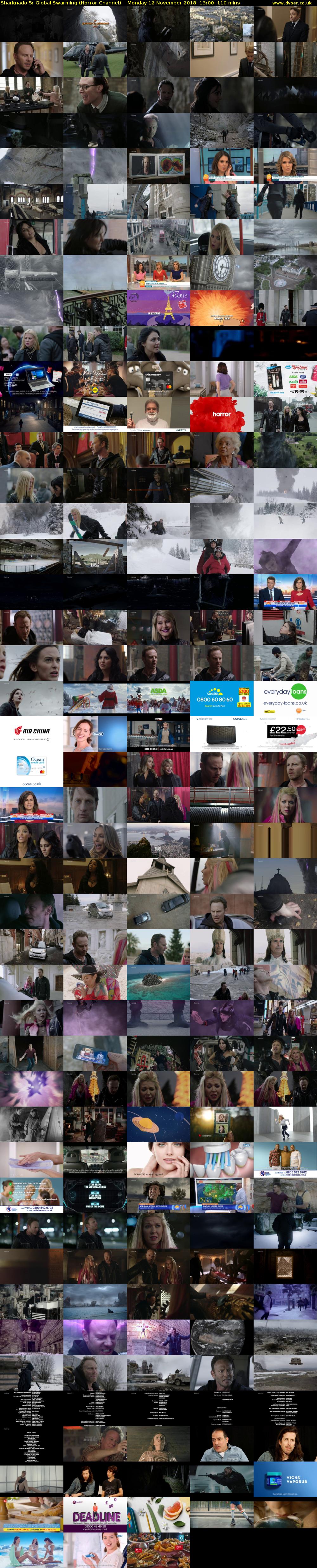 Sharknado 5: Global Swarming (Horror Channel) Monday 12 November 2018 13:00 - 14:50