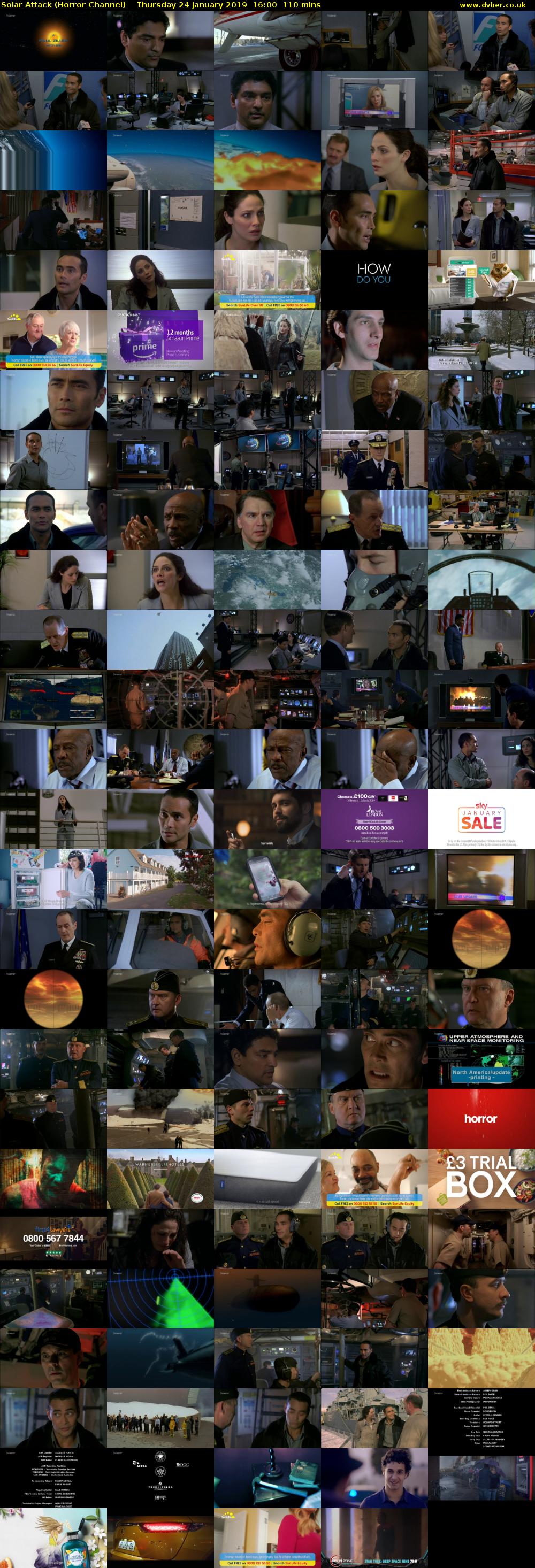 Solar Attack (Horror Channel) Thursday 24 January 2019 16:00 - 17:50