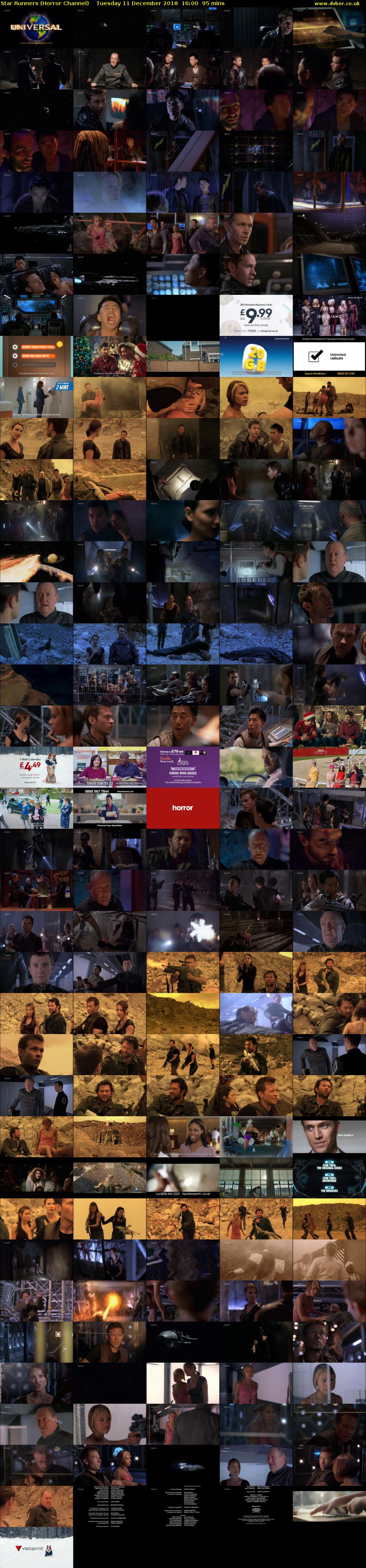 Star Runners (Horror Channel) Tuesday 11 December 2018 16:00 - 17:35