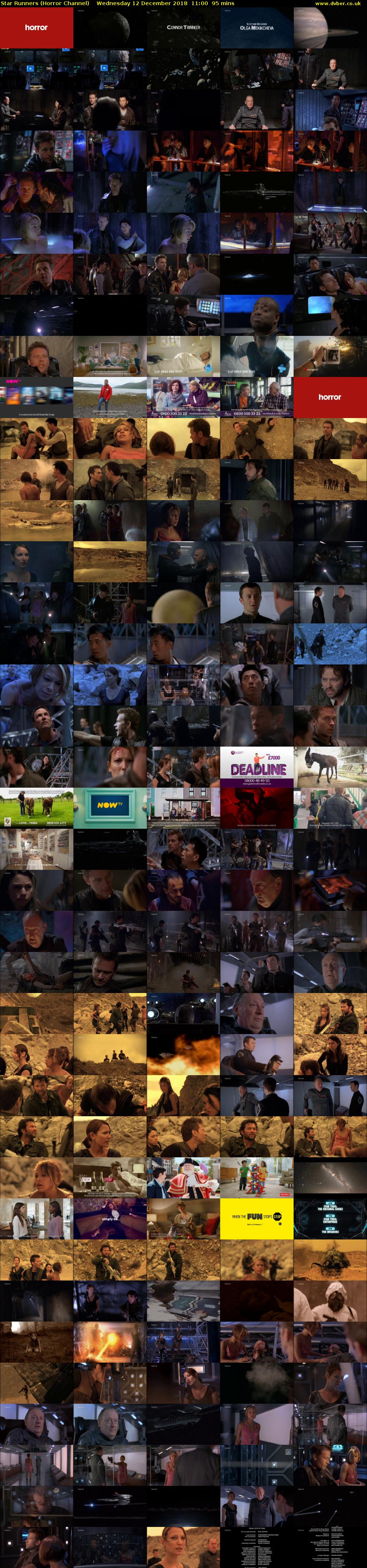 Star Runners (Horror Channel) Wednesday 12 December 2018 11:00 - 12:35