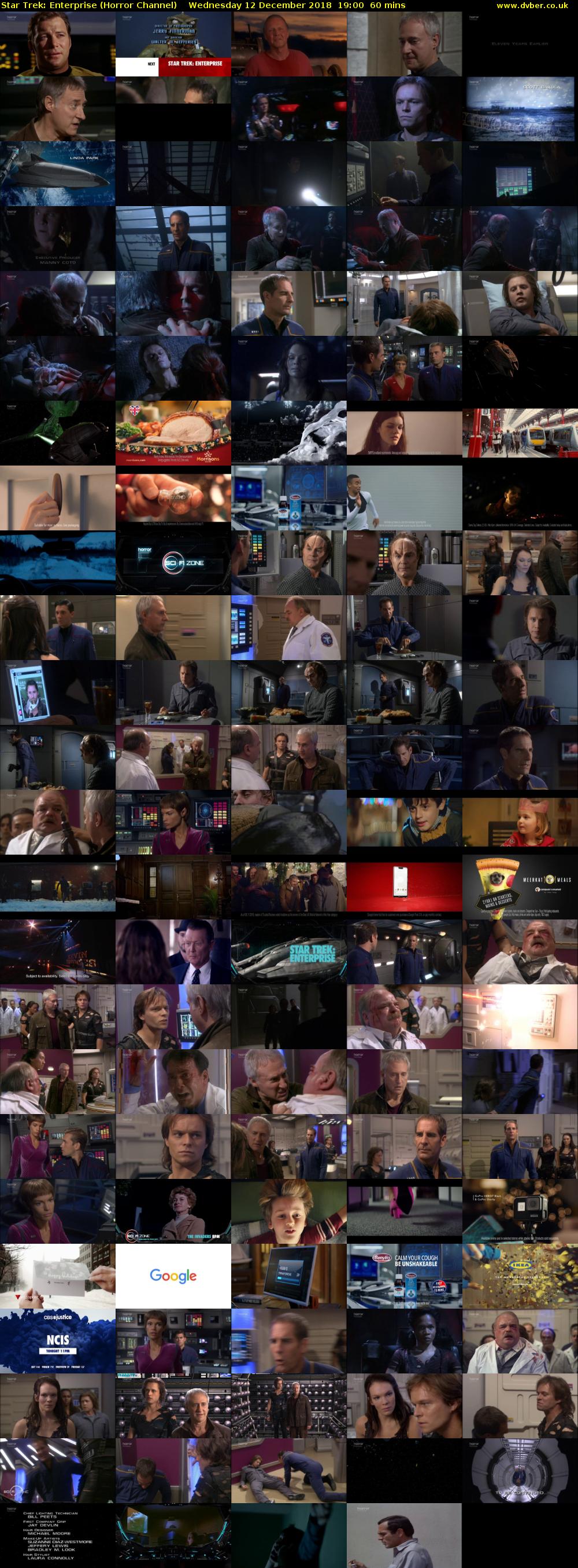 Star Trek: Enterprise (Horror Channel) Wednesday 12 December 2018 19:00 - 20:00