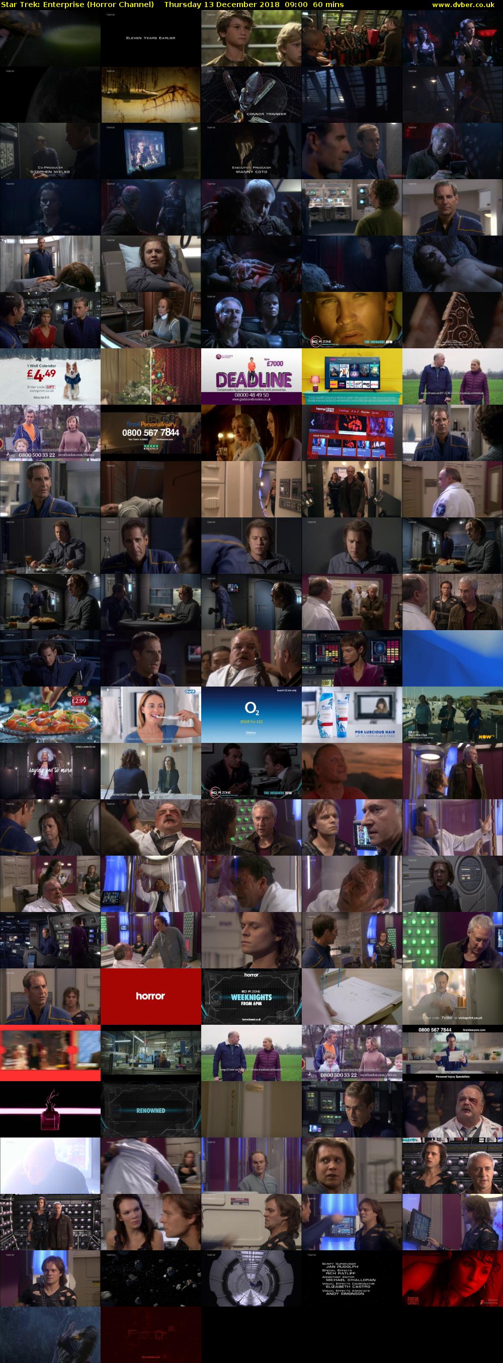 Star Trek: Enterprise (Horror Channel) Thursday 13 December 2018 09:00 - 10:00