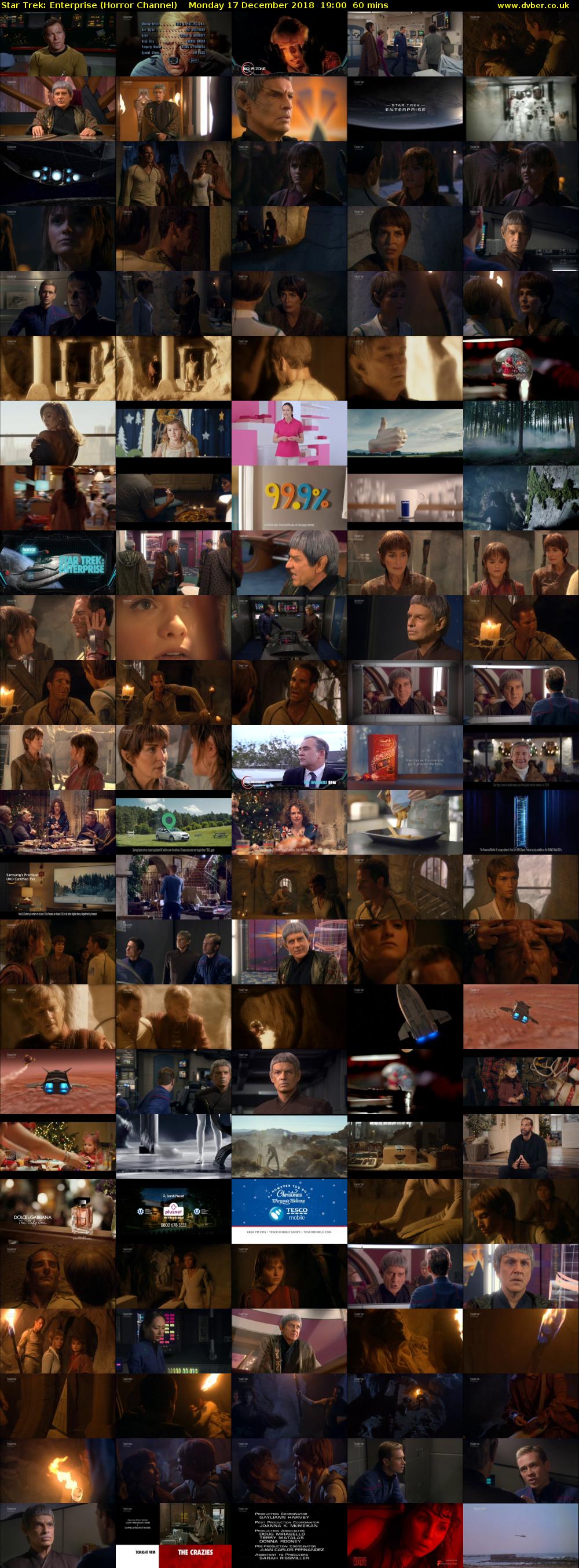 Star Trek: Enterprise (Horror Channel) Monday 17 December 2018 19:00 - 20:00