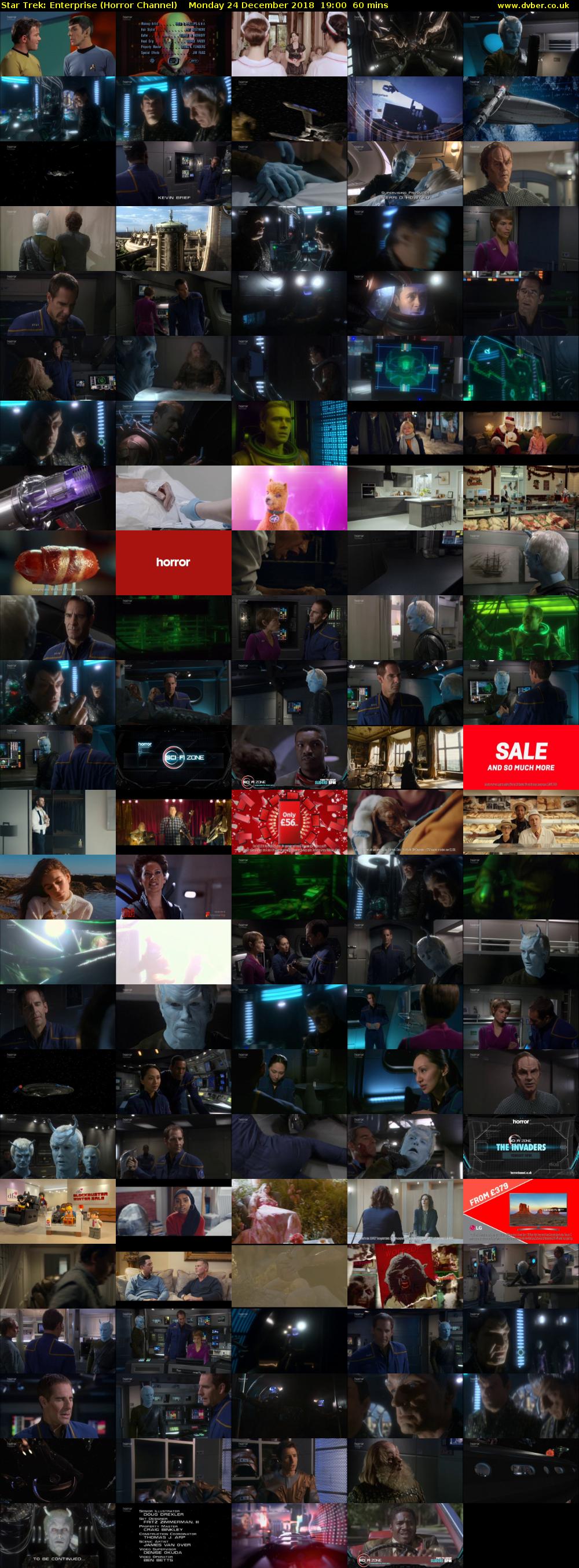 Star Trek: Enterprise (Horror Channel) Monday 24 December 2018 19:00 - 20:00