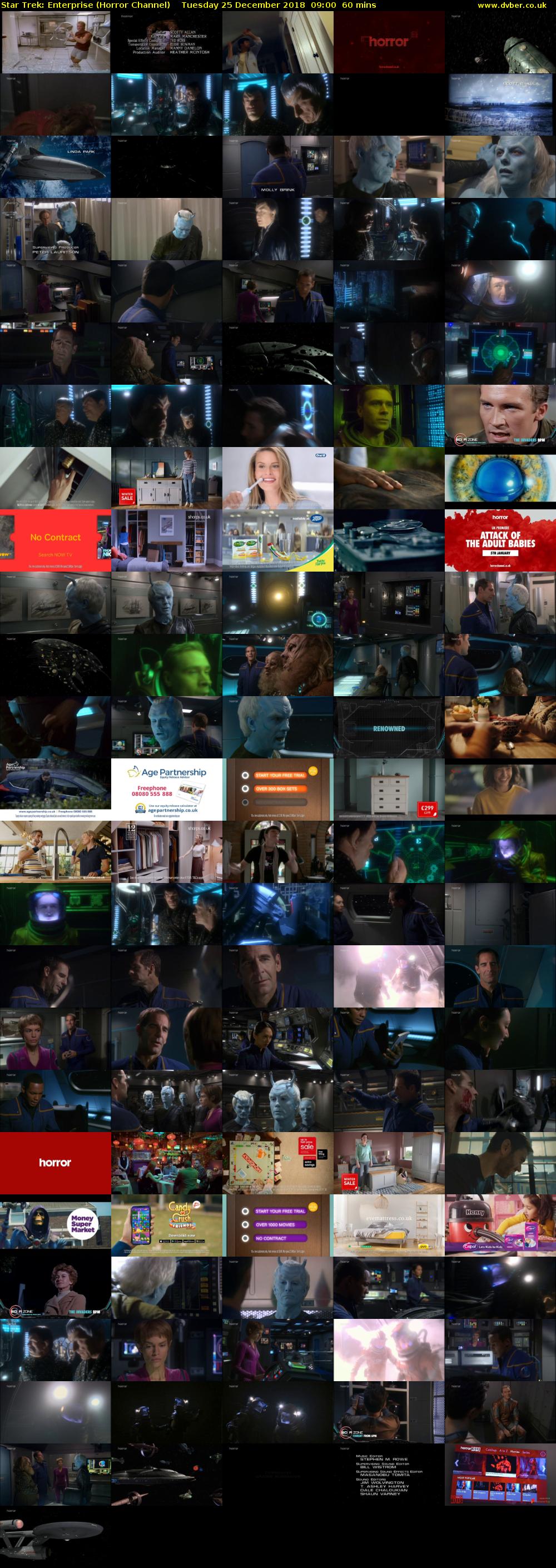 Star Trek: Enterprise (Horror Channel) Tuesday 25 December 2018 09:00 - 10:00