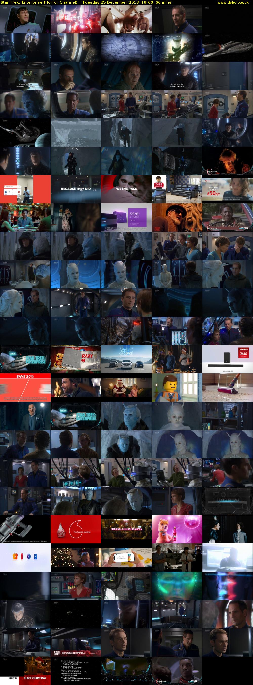 Star Trek: Enterprise (Horror Channel) Tuesday 25 December 2018 19:00 - 20:00