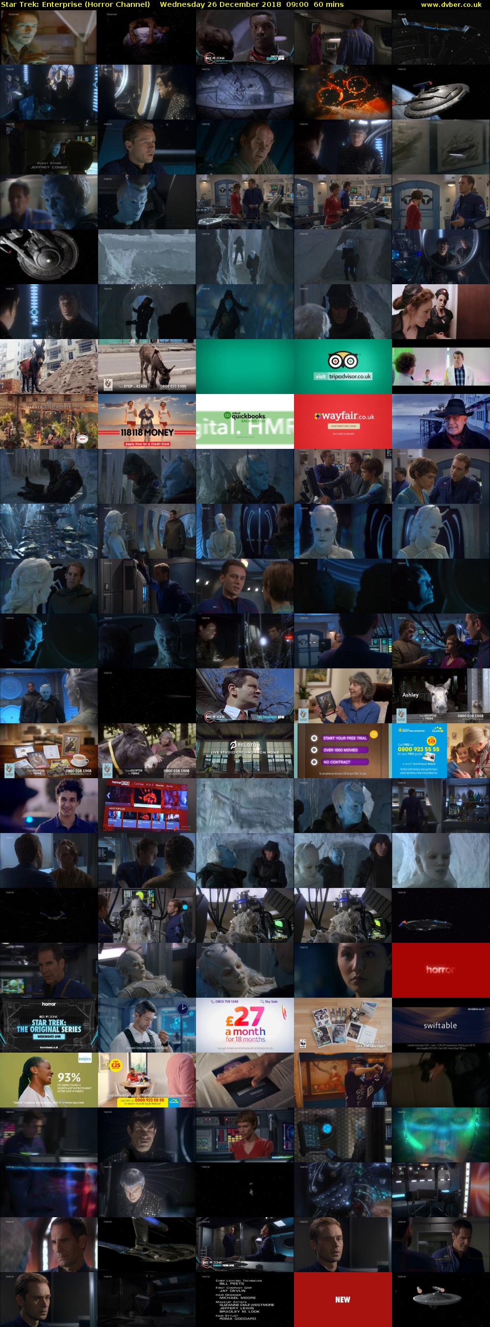 Star Trek: Enterprise (Horror Channel) Wednesday 26 December 2018 09:00 - 10:00