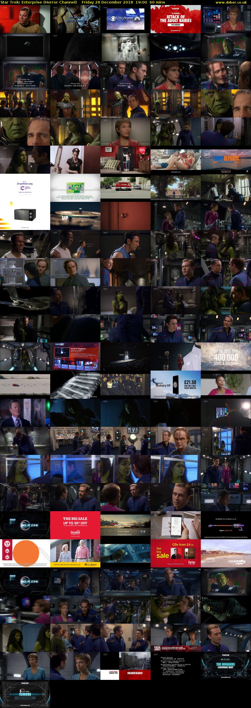 Star Trek: Enterprise (Horror Channel) Friday 28 December 2018 19:00 - 20:00