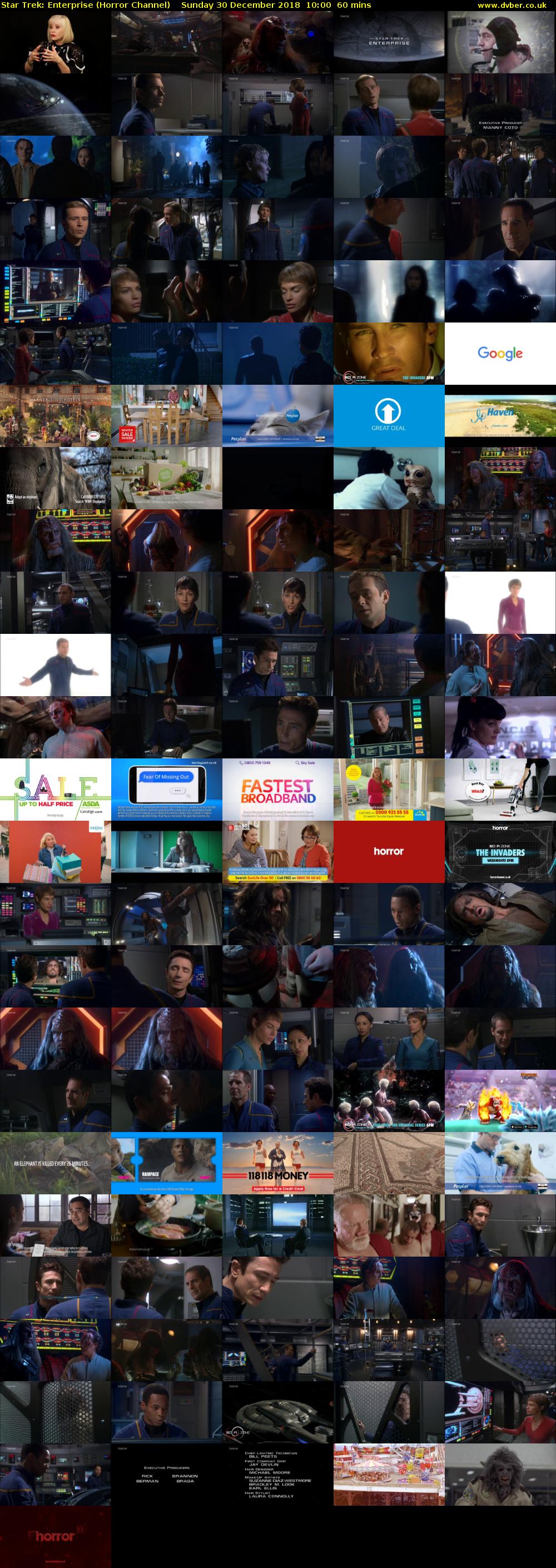 Star Trek: Enterprise (Horror Channel) Sunday 30 December 2018 10:00 - 11:00