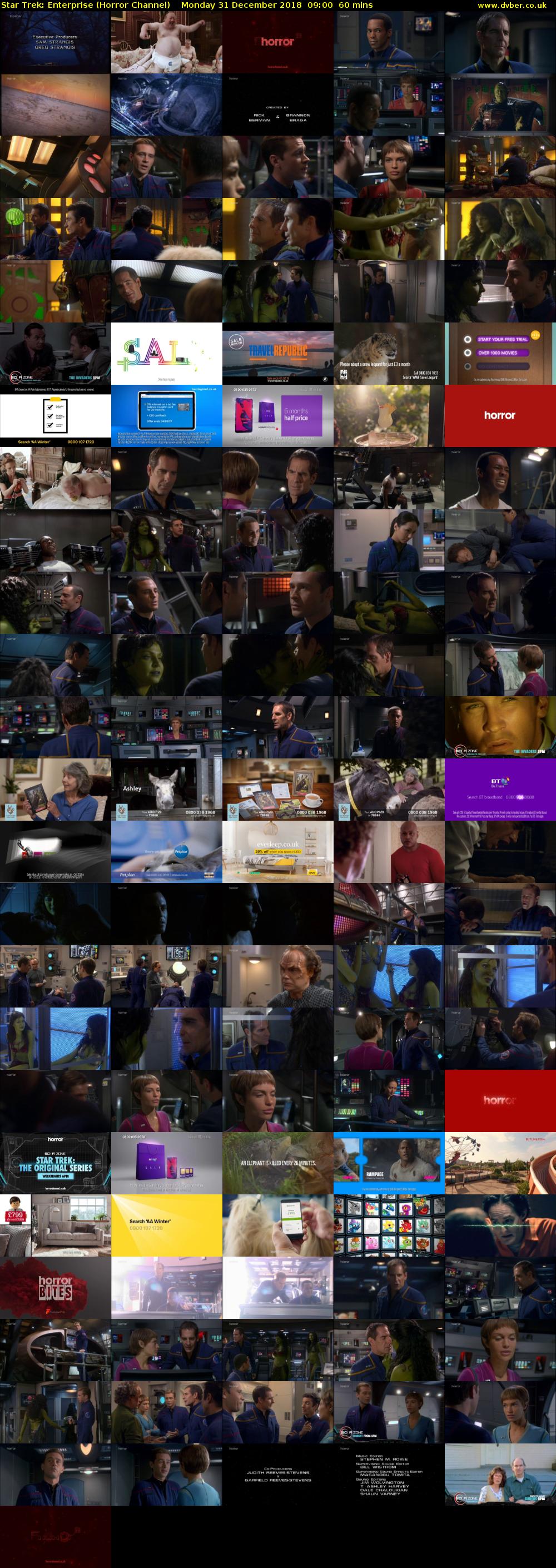 Star Trek: Enterprise (Horror Channel) Monday 31 December 2018 09:00 - 10:00