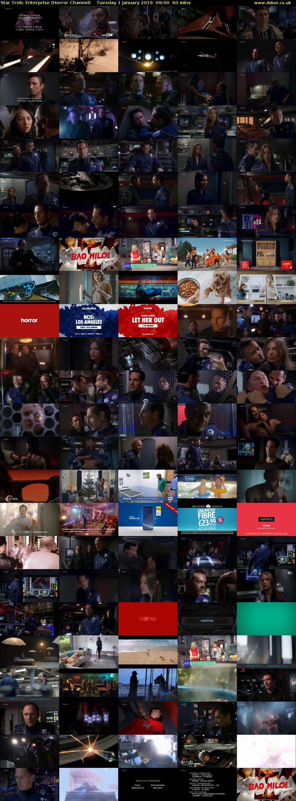 Star Trek: Enterprise (Horror Channel) Tuesday 1 January 2019 09:00 - 10:00