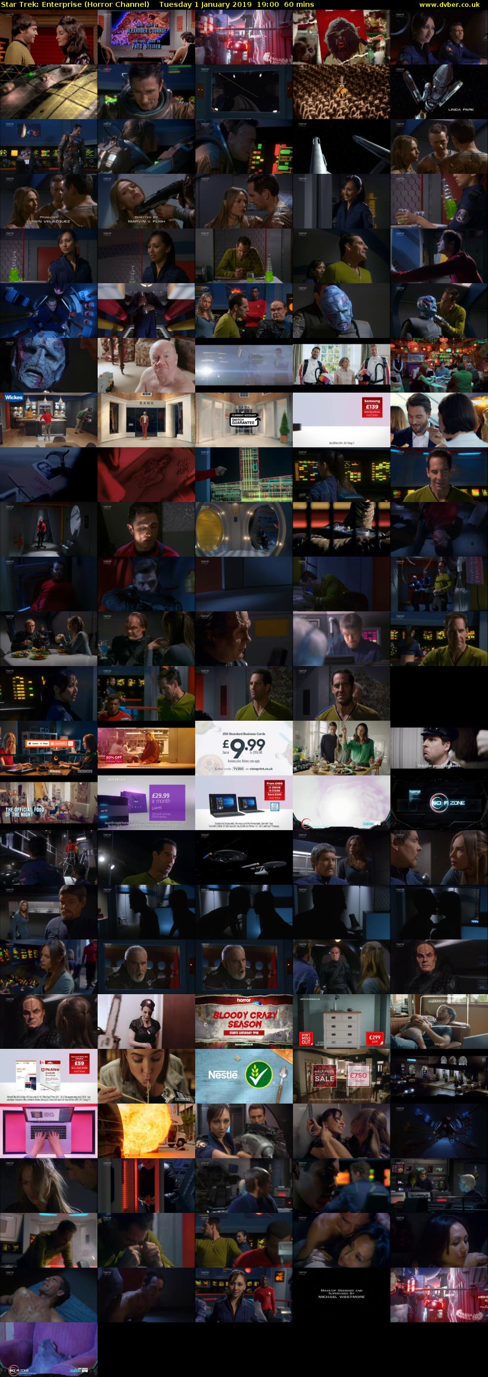 Star Trek: Enterprise (Horror Channel) Tuesday 1 January 2019 19:00 - 20:00