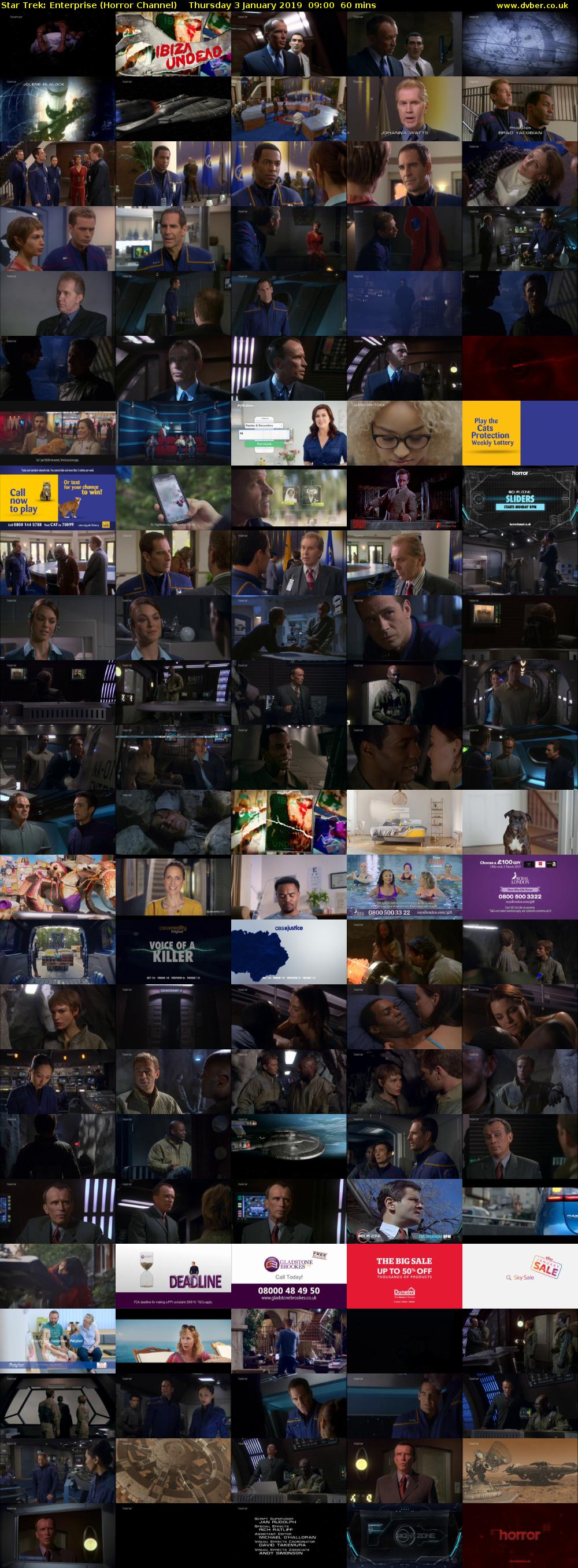 Star Trek: Enterprise (Horror Channel) Thursday 3 January 2019 09:00 - 10:00