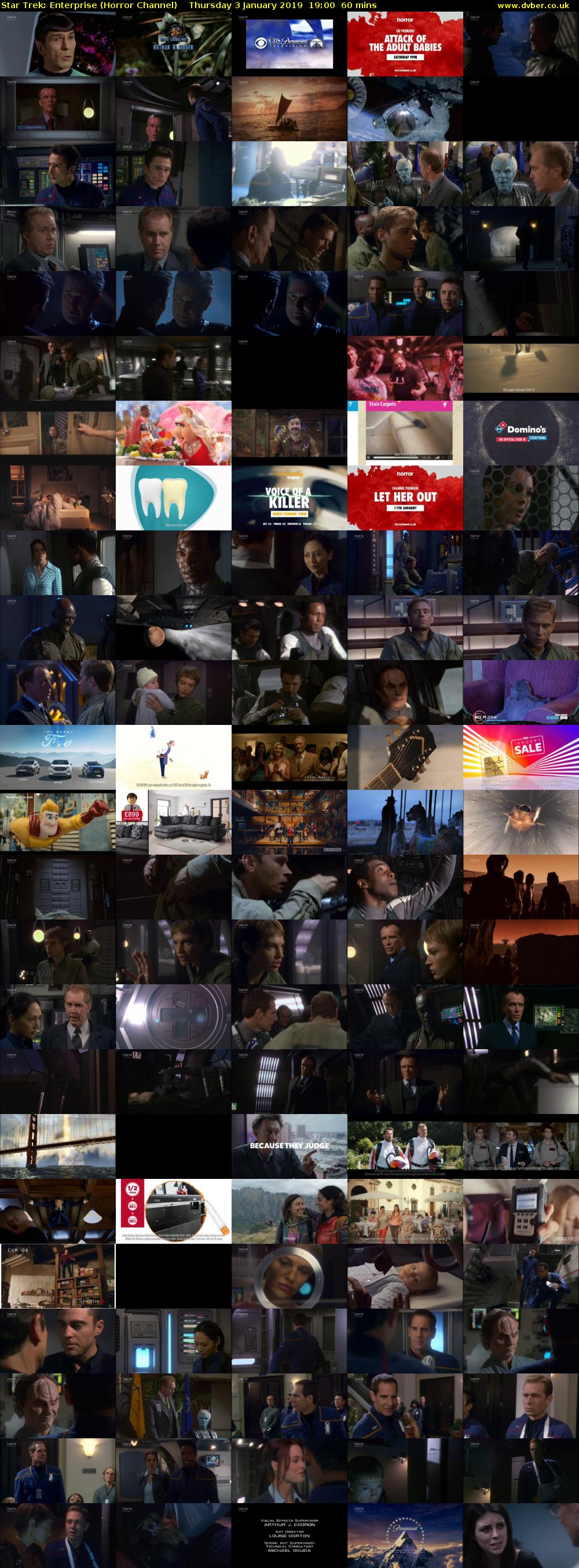 Star Trek: Enterprise (Horror Channel) Thursday 3 January 2019 19:00 - 20:00