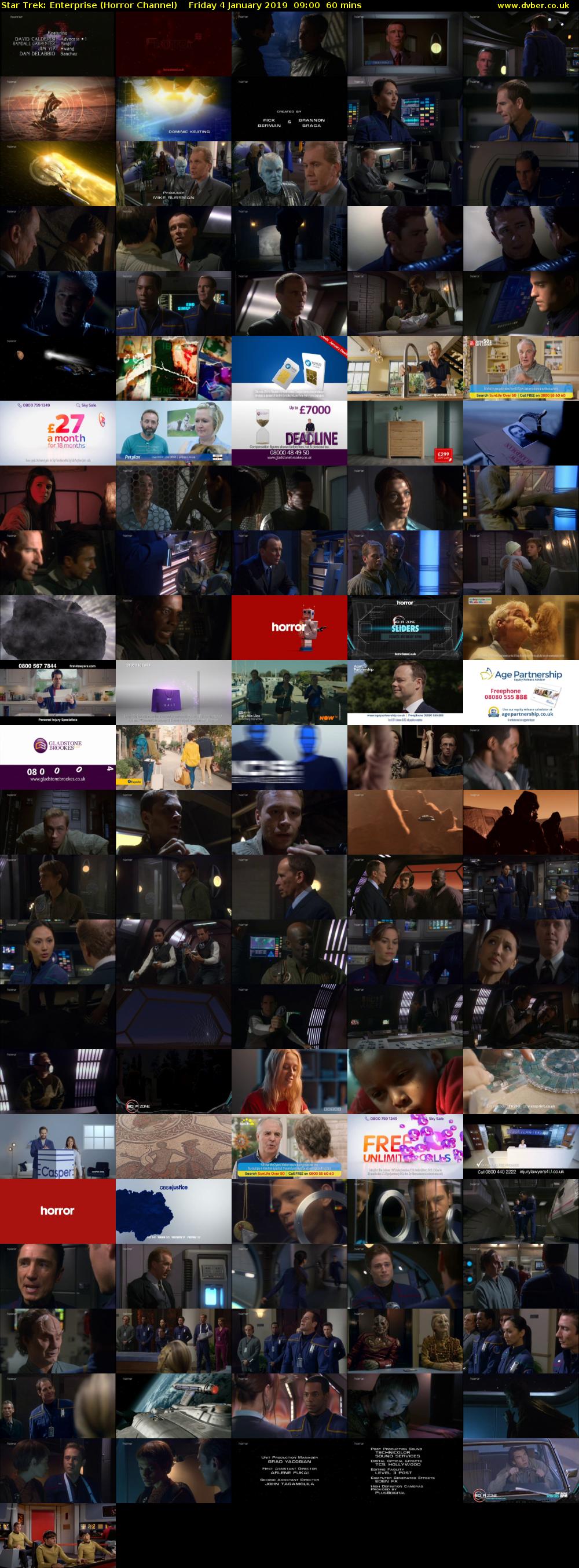 Star Trek: Enterprise (Horror Channel) Friday 4 January 2019 09:00 - 10:00