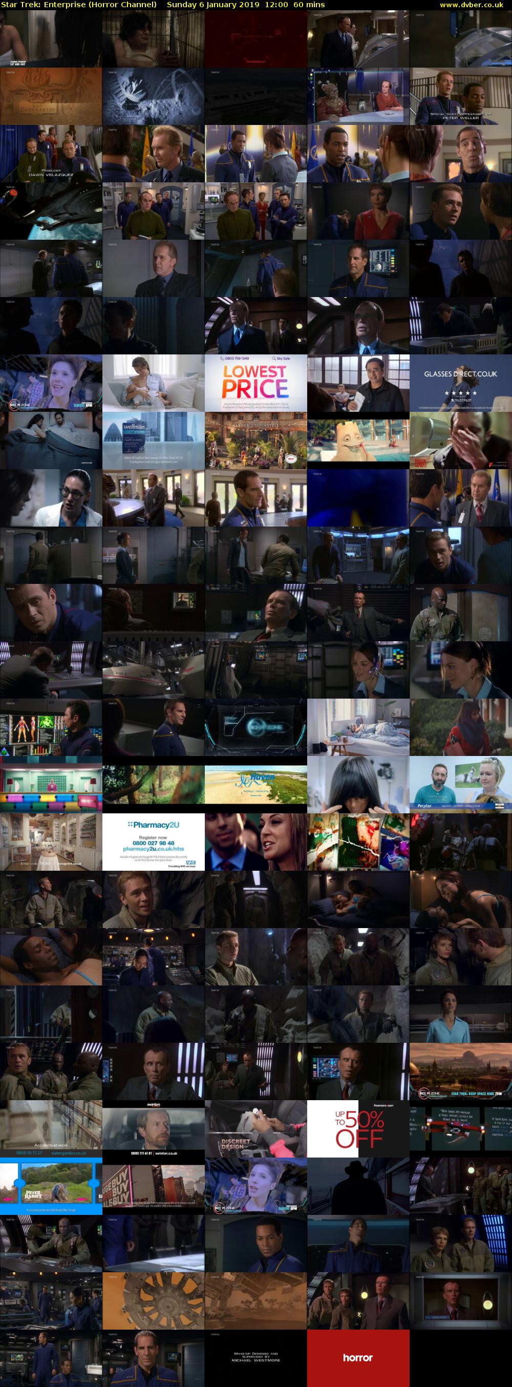 Star Trek: Enterprise (Horror Channel) Sunday 6 January 2019 12:00 - 13:00