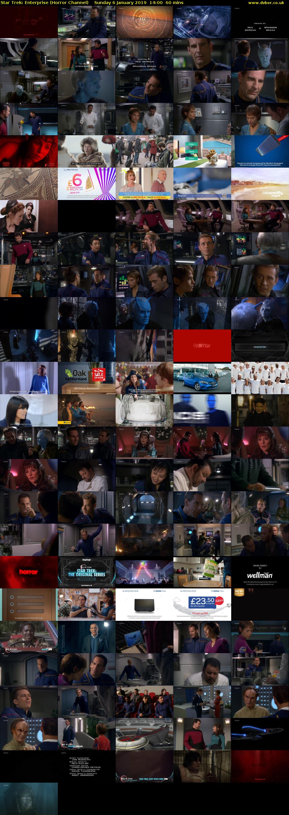 Star Trek: Enterprise (Horror Channel) Sunday 6 January 2019 14:00 - 15:00