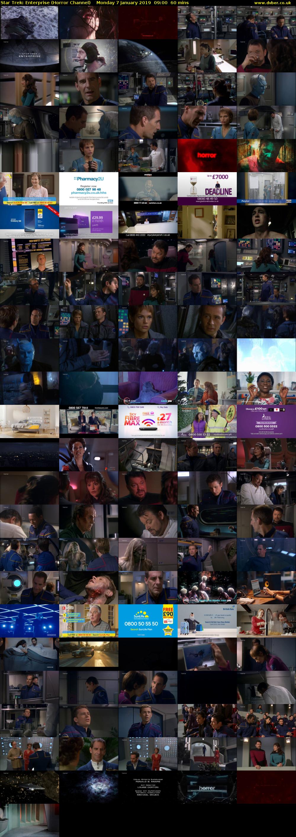 Star Trek: Enterprise (Horror Channel) Monday 7 January 2019 09:00 - 10:00