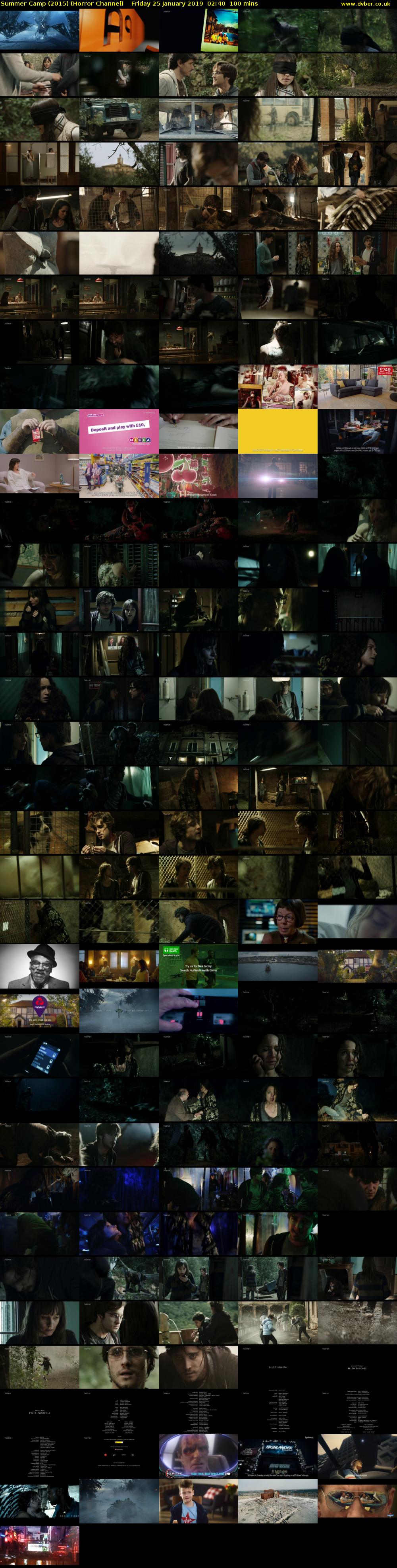 Summer Camp (2015) (Horror Channel) Friday 25 January 2019 02:40 - 04:20