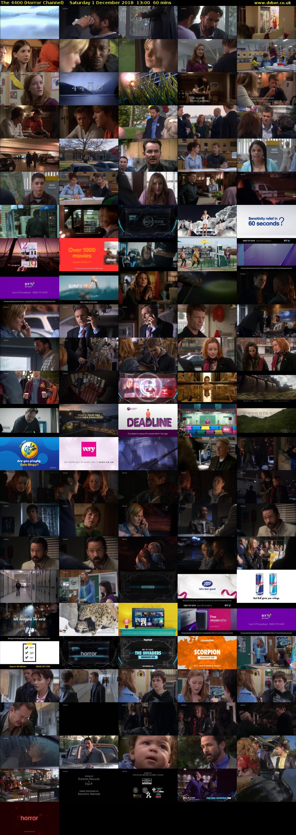 The 4400 (Horror Channel) Saturday 1 December 2018 13:00 - 14:00