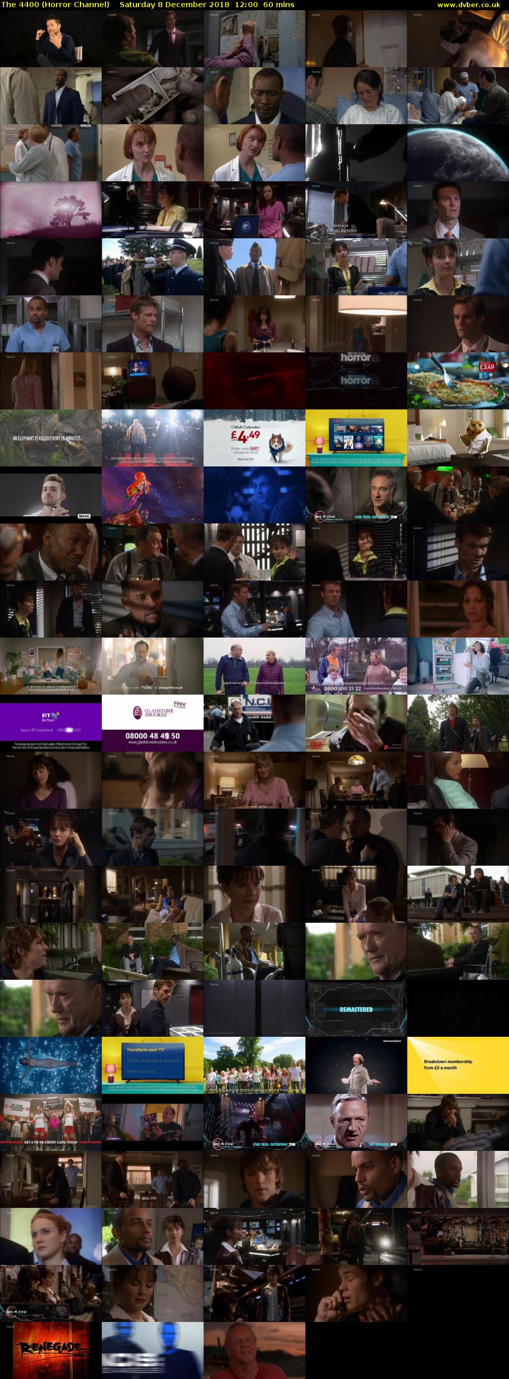 The 4400 (Horror Channel) Saturday 8 December 2018 12:00 - 13:00