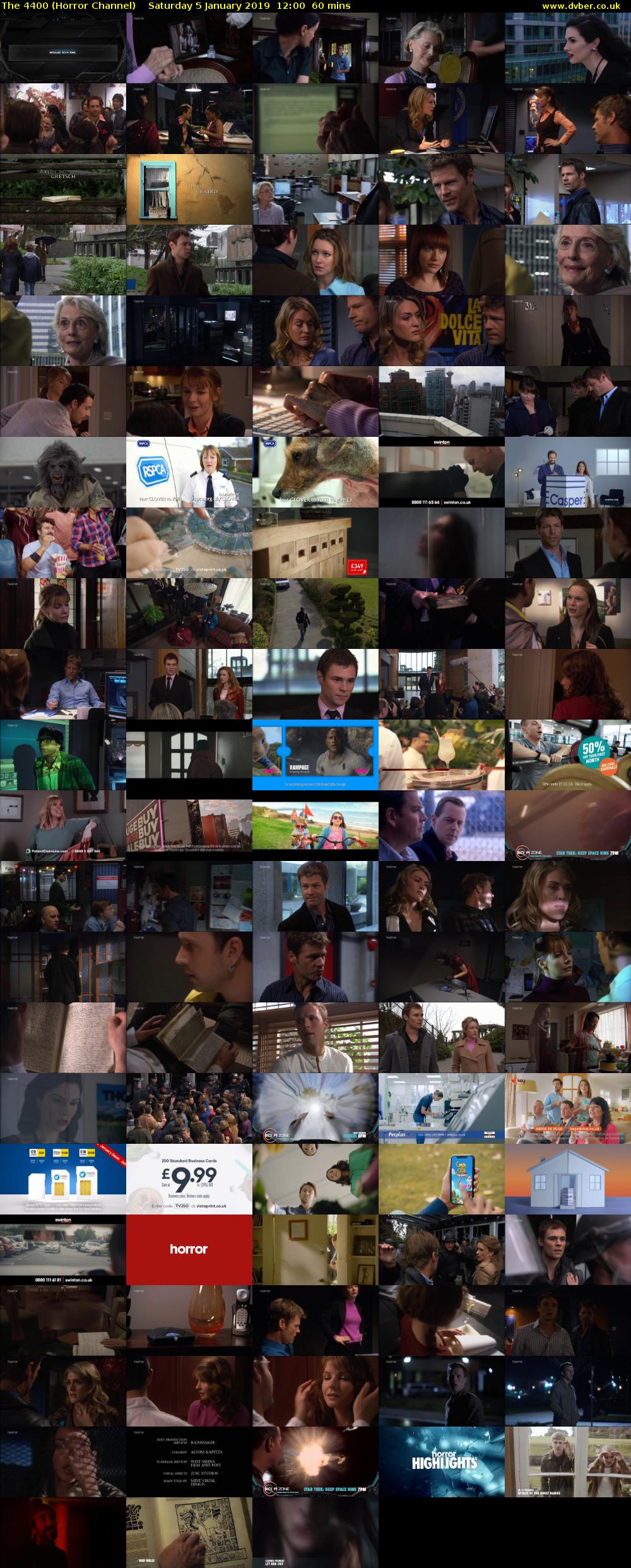 The 4400 (Horror Channel) Saturday 5 January 2019 12:00 - 13:00