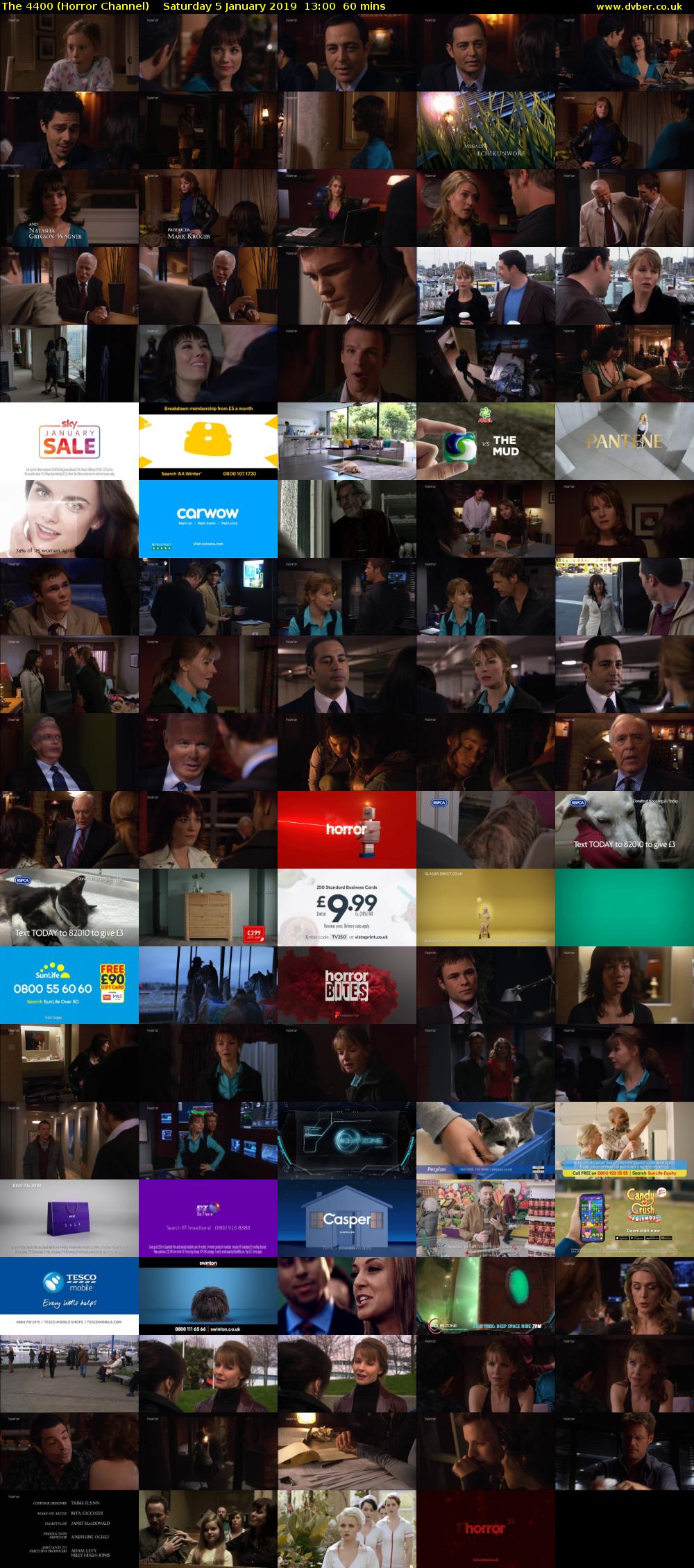 The 4400 (Horror Channel) Saturday 5 January 2019 13:00 - 14:00