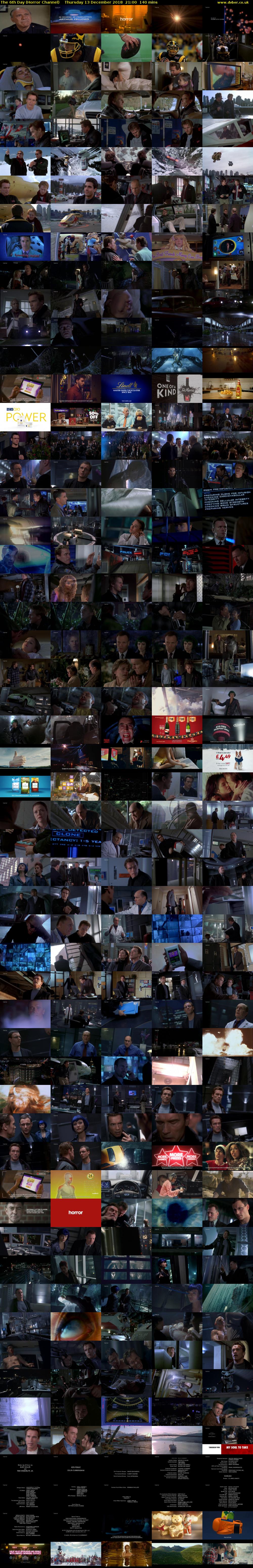 The 6th Day (Horror Channel) Thursday 13 December 2018 21:00 - 23:20