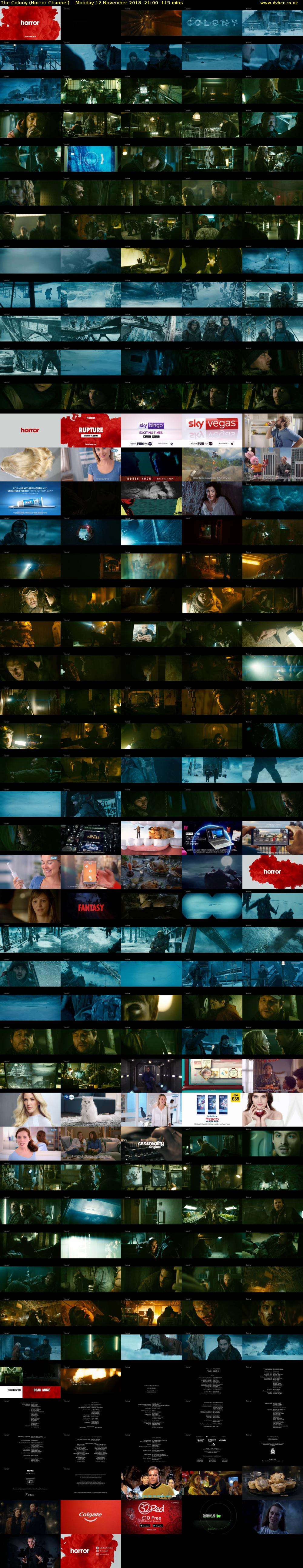 The Colony (Horror Channel) Monday 12 November 2018 21:00 - 22:55