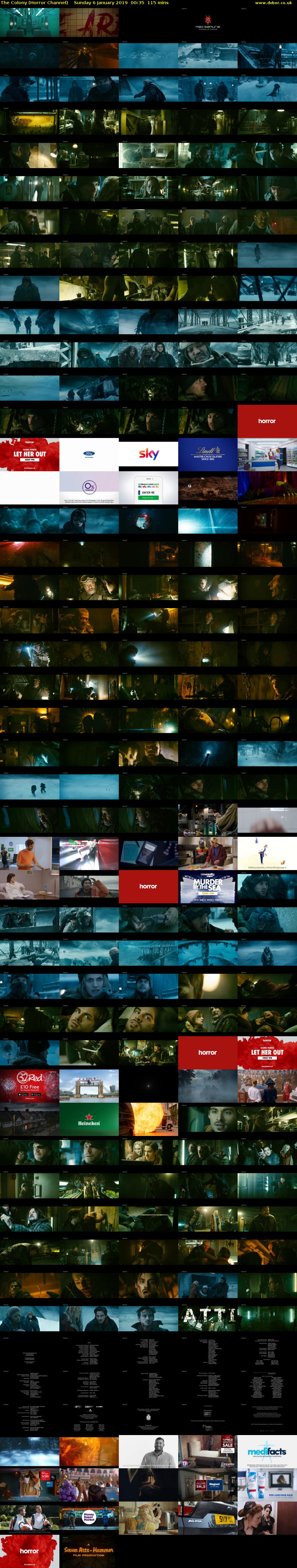 The Colony (Horror Channel) Sunday 6 January 2019 00:35 - 02:30