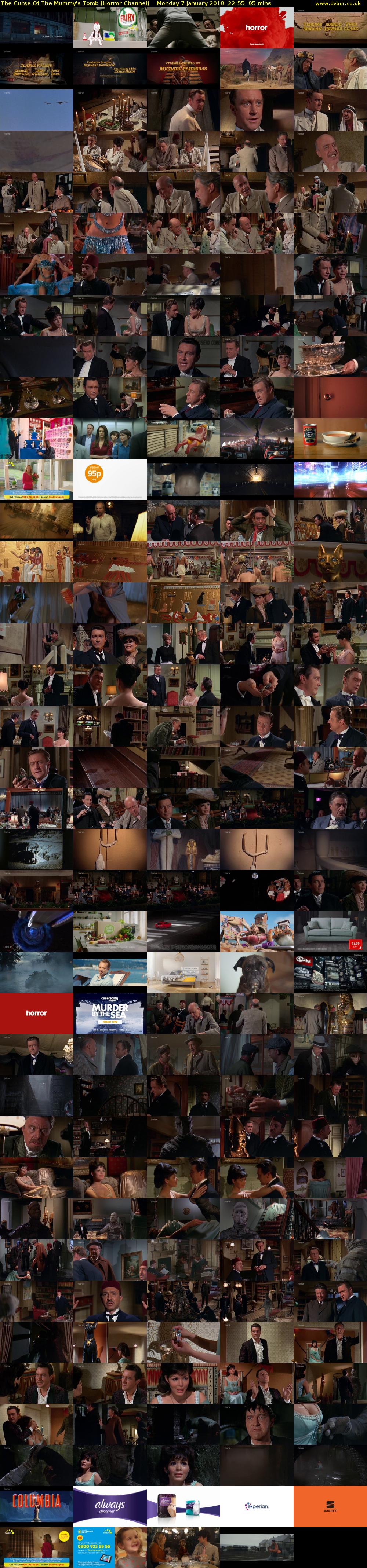 The Curse Of The Mummy's Tomb (Horror Channel) Monday 7 January 2019 22:55 - 00:30