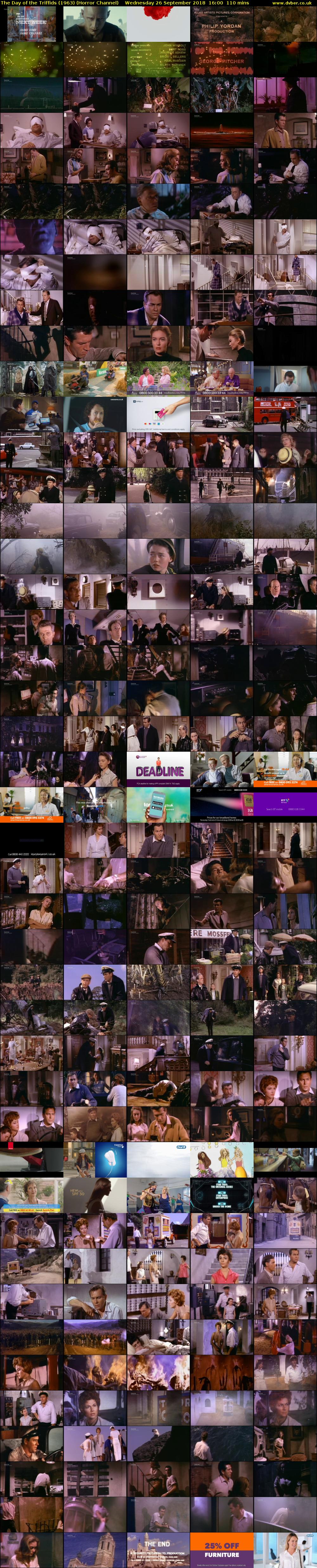 The Day of the Triffids (1963) (Horror Channel) Wednesday 26 September 2018 16:00 - 17:50