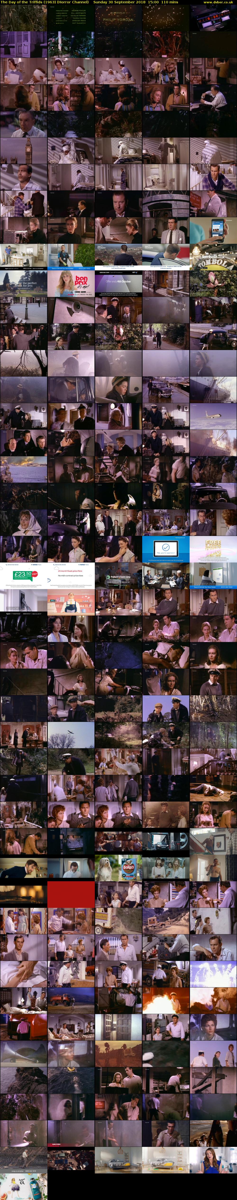 The Day of the Triffids (1963) (Horror Channel) Sunday 30 September 2018 15:00 - 16:50