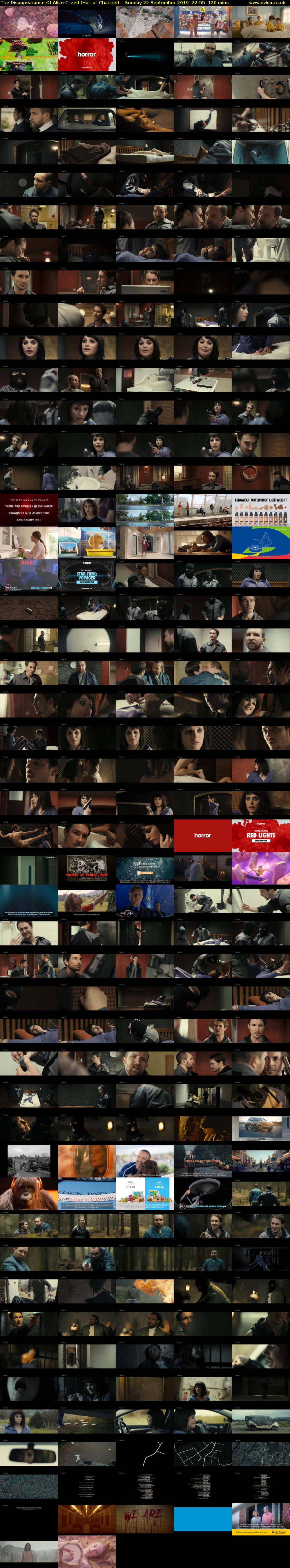The Disappearance Of Alice Creed (Horror Channel) Sunday 22 September 2019 22:55 - 00:55