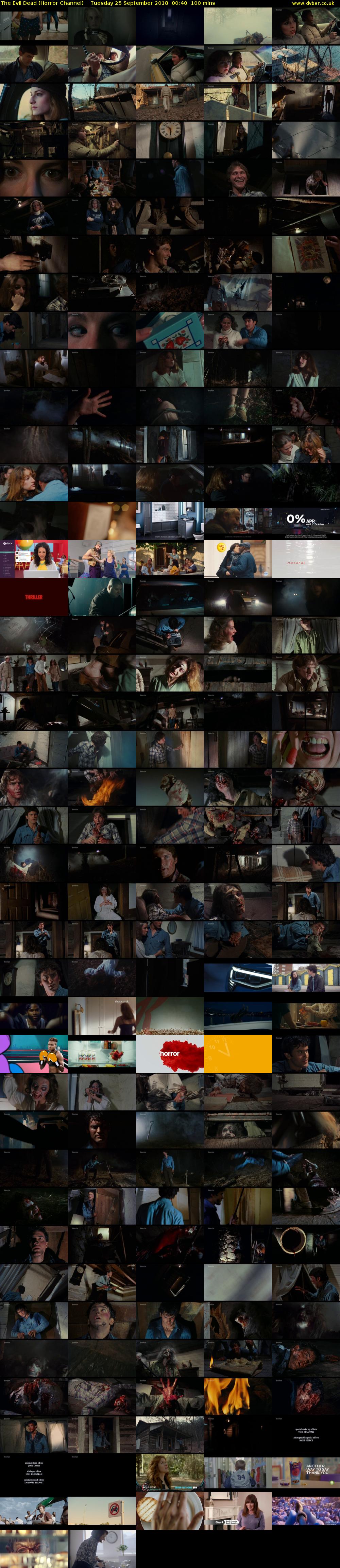 The Evil Dead (Horror Channel) Tuesday 25 September 2018 00:40 - 02:20