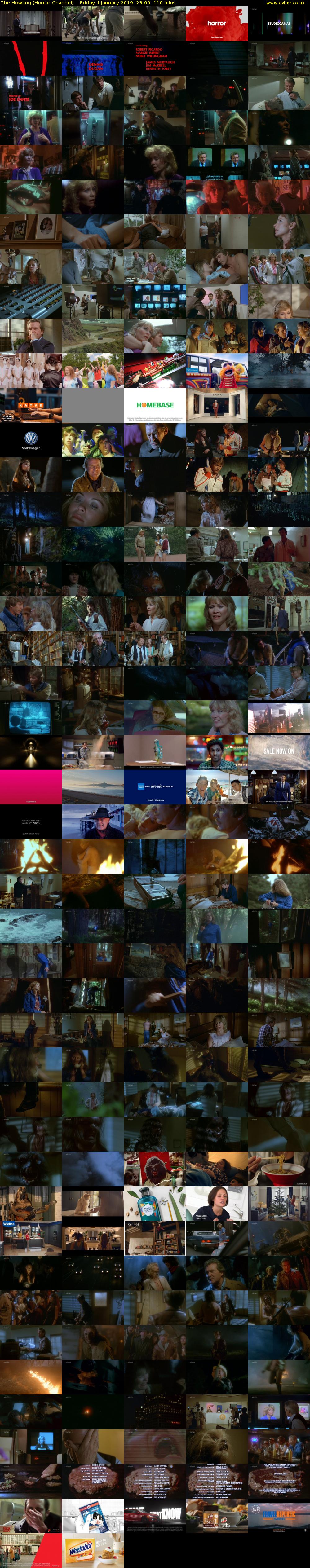 The Howling (Horror Channel) Friday 4 January 2019 23:00 - 00:50