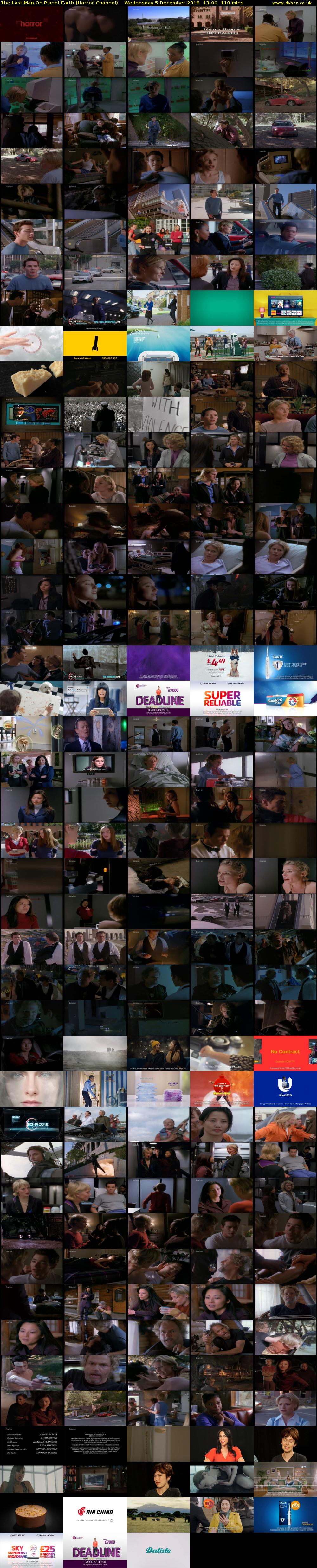 The Last Man On Planet Earth (Horror Channel) Wednesday 5 December 2018 13:00 - 14:50