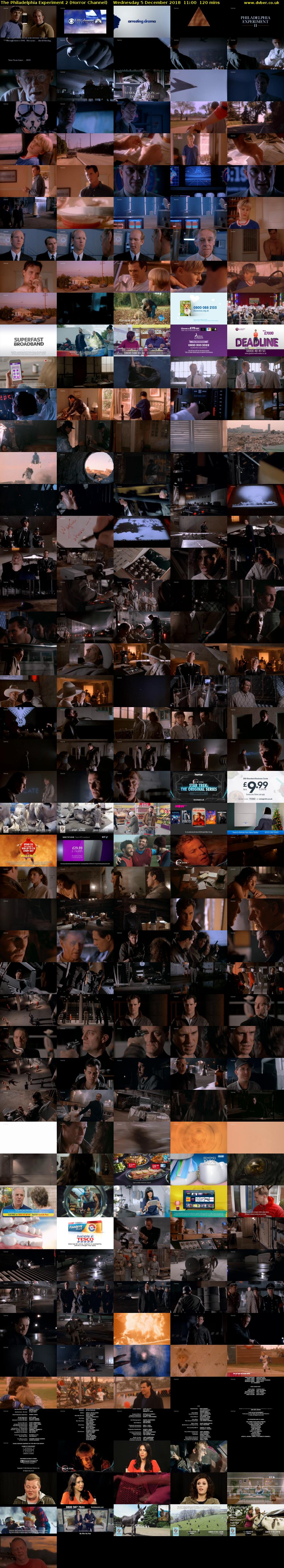 The Philadelphia Experiment 2 (Horror Channel) Wednesday 5 December 2018 11:00 - 13:00