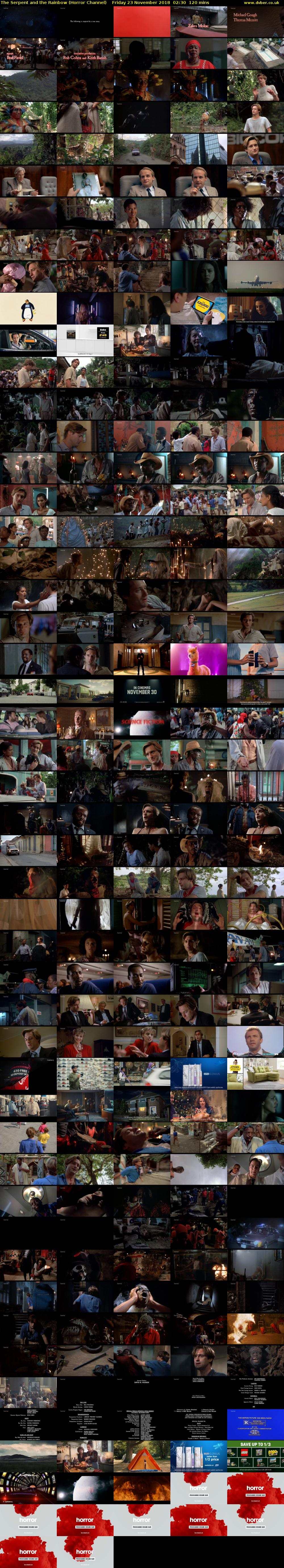 The Serpent and the Rainbow (Horror Channel) Friday 23 November 2018 02:30 - 04:30