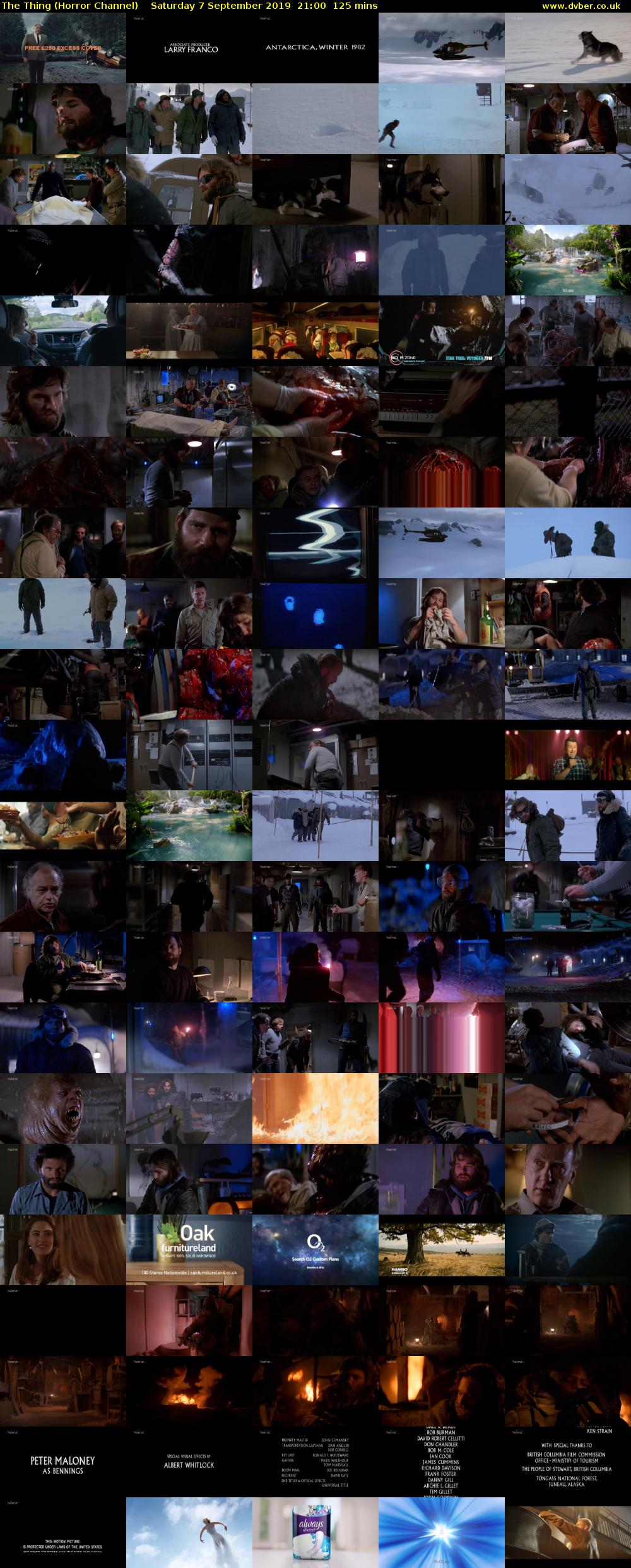 The Thing (Horror Channel) Saturday 7 September 2019 21:00 - 23:05