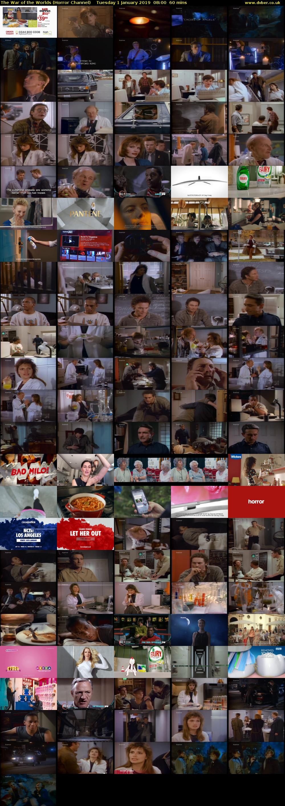 The War of the Worlds (Horror Channel) Tuesday 1 January 2019 08:00 - 09:00