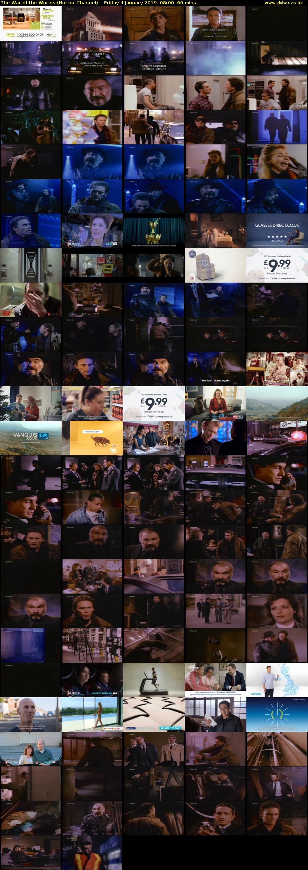 The War of the Worlds (Horror Channel) Friday 4 January 2019 08:00 - 09:00