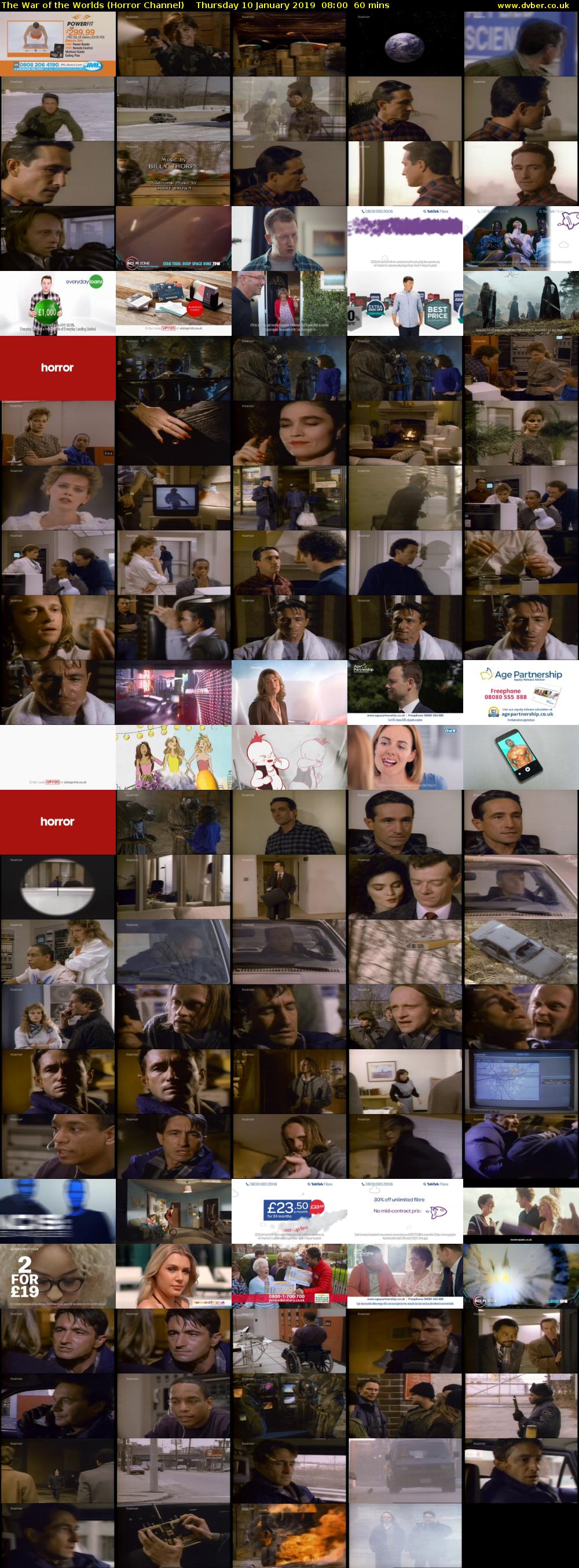 The War of the Worlds (Horror Channel) Thursday 10 January 2019 08:00 - 09:00